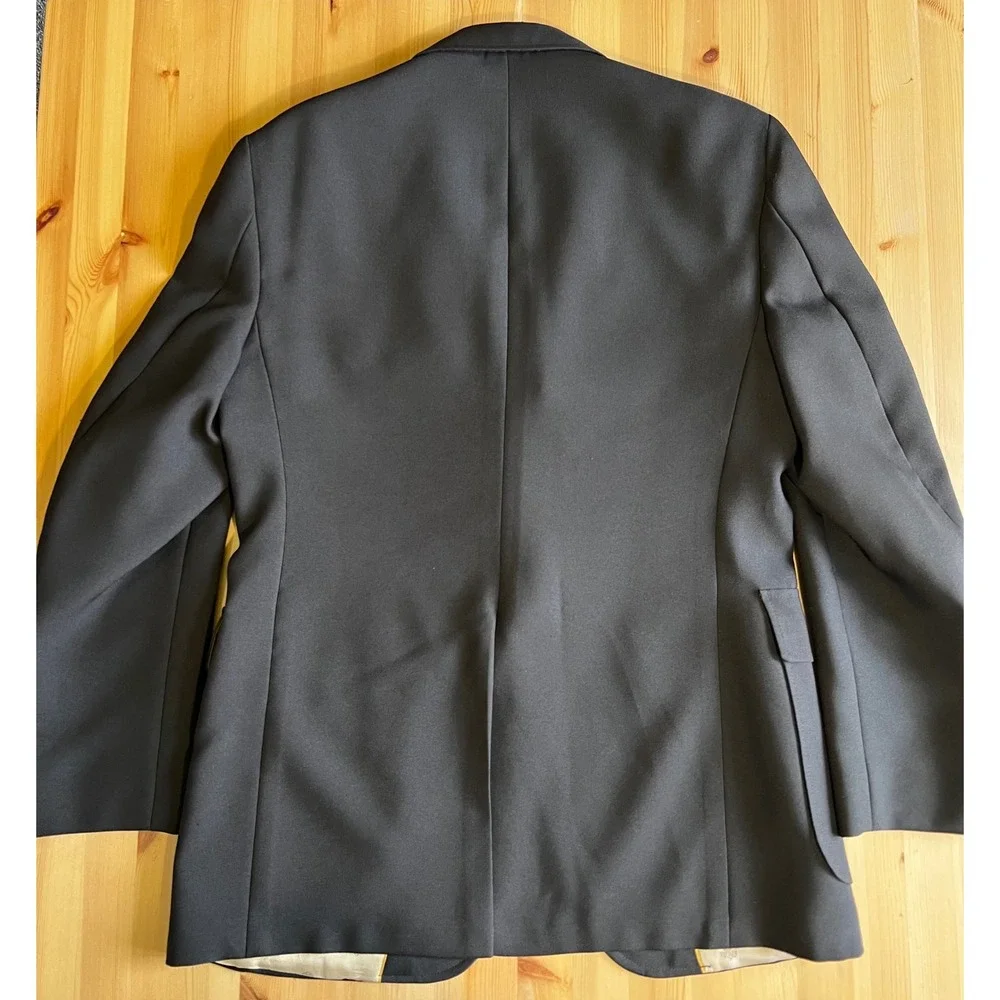 Vintage Sartain Et Ci Brown Mens Blazer Jacket Gold Buttons Unstructured 40R 777