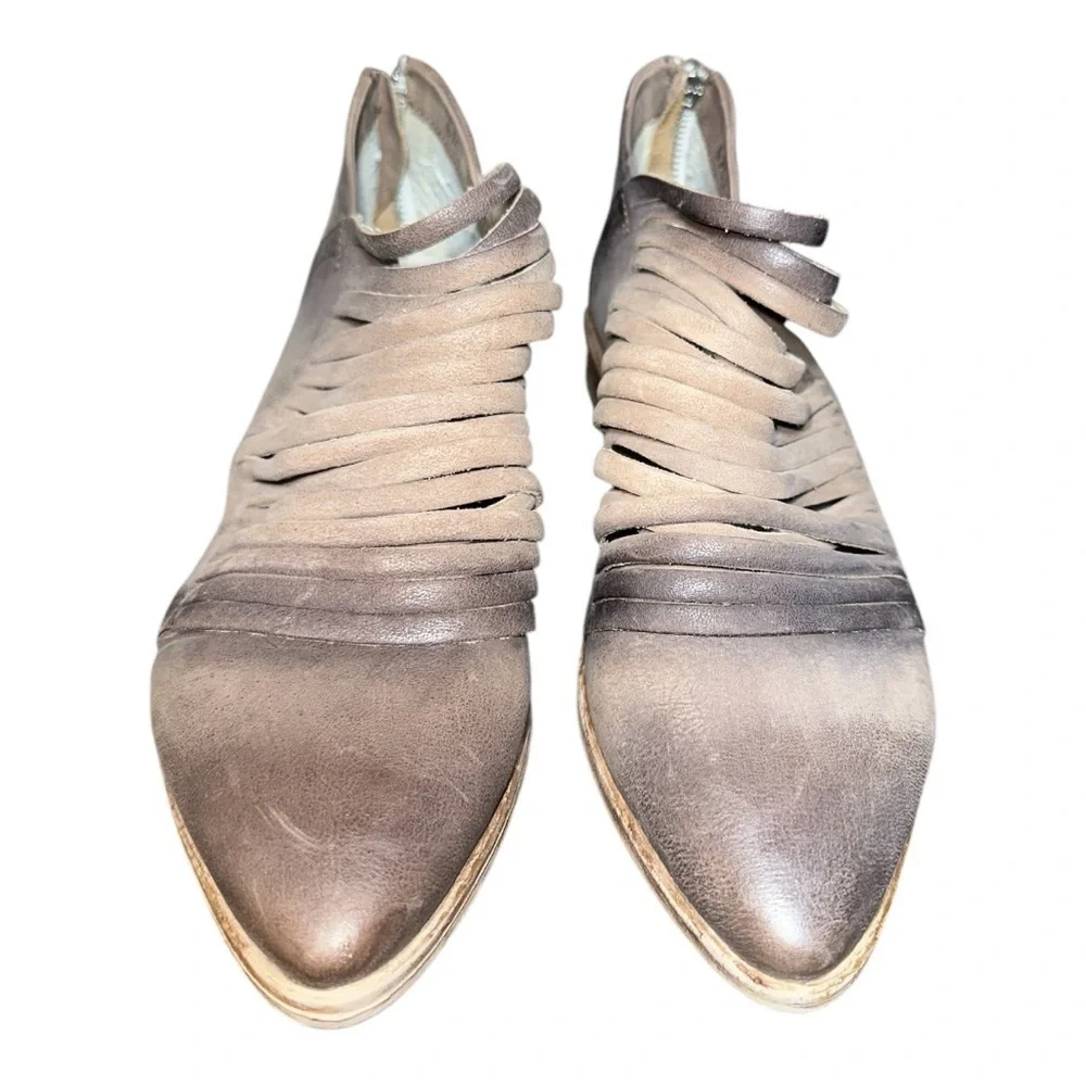 Free People Women's Lost Valley Brown leather Ankle Boots size EU 38