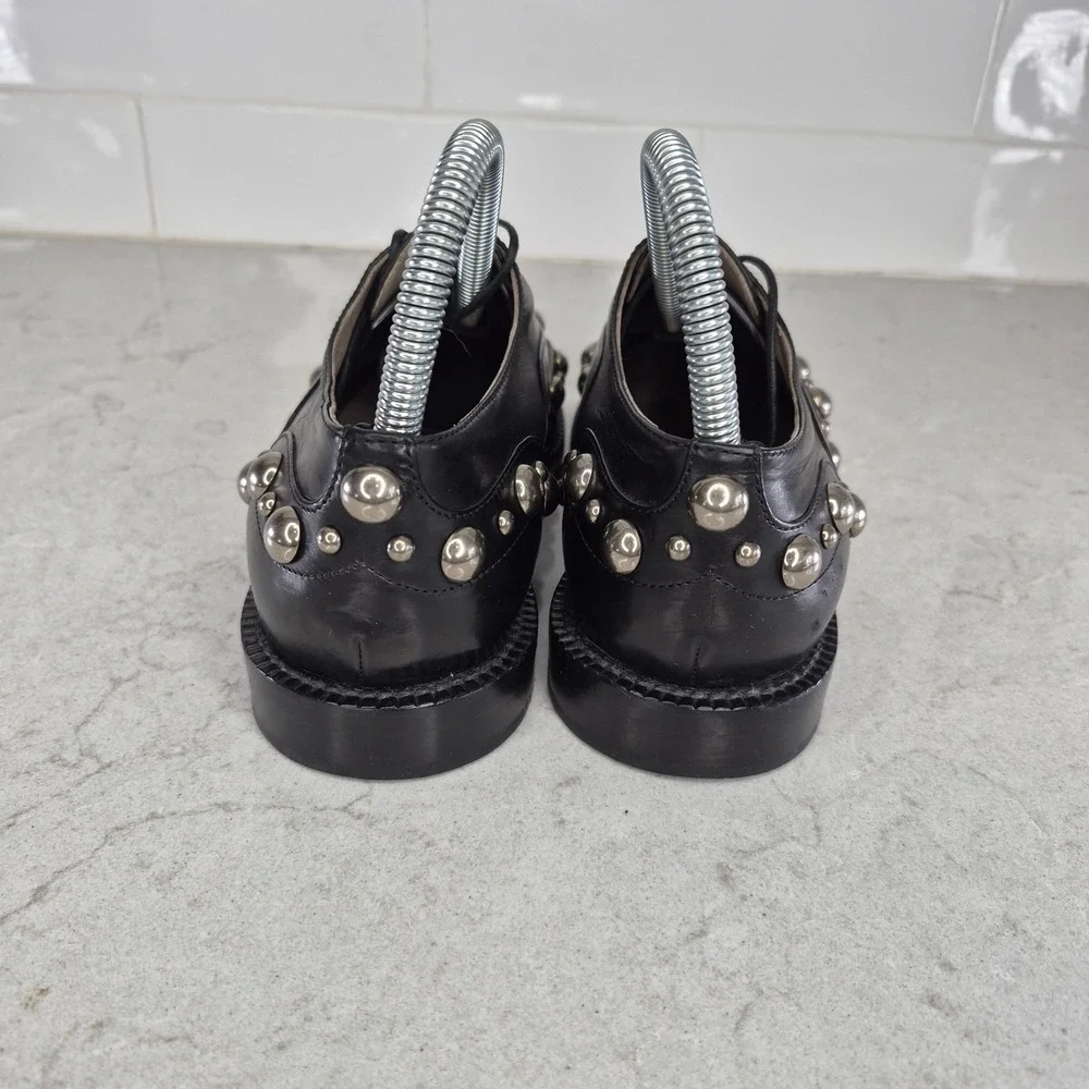 MARC JACOBS Womens Black Studded Oxfords Shoes‎ 37