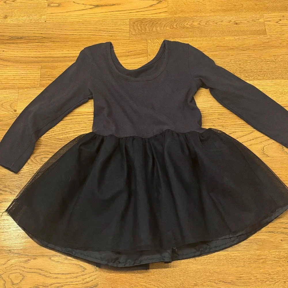 Old Navy Girls Long Sleeve Tutu Dress Navy Blue Size‎ 2T