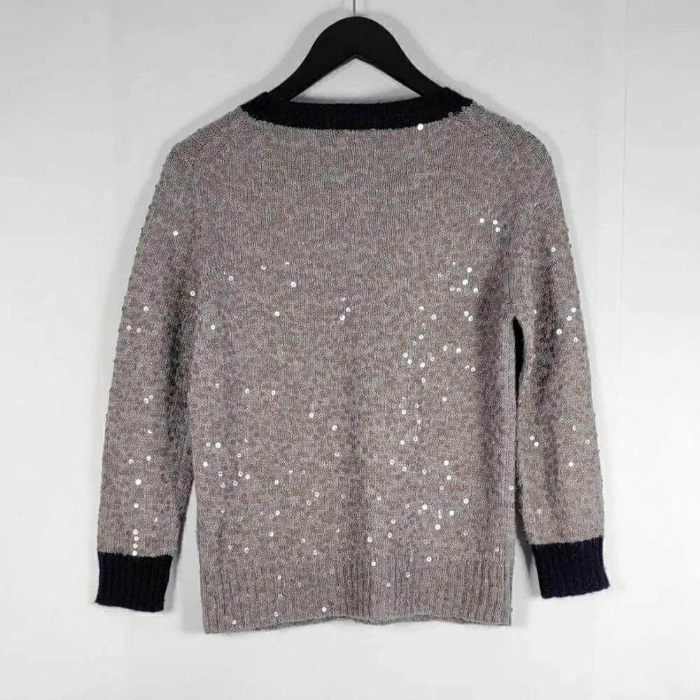 J.Crew 3/4 Sleeve Sweater With Sequins #275 Size M