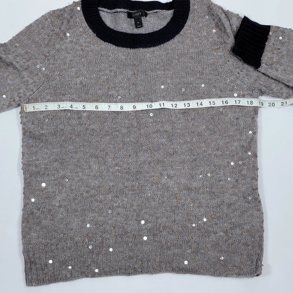 J.Crew 3/4 Sleeve Sweater With Sequins #275 Size M