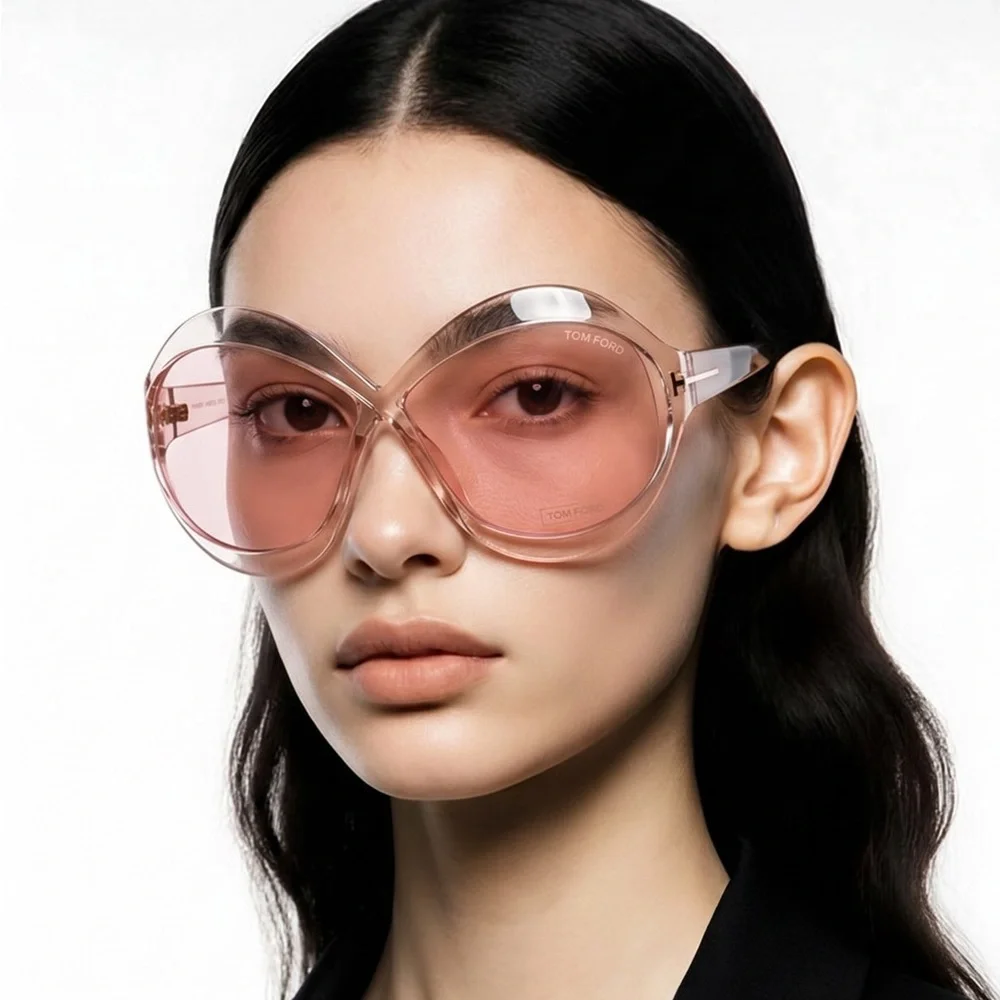 New Authentic Tom Ford Pink Sunglasses TF902 72y