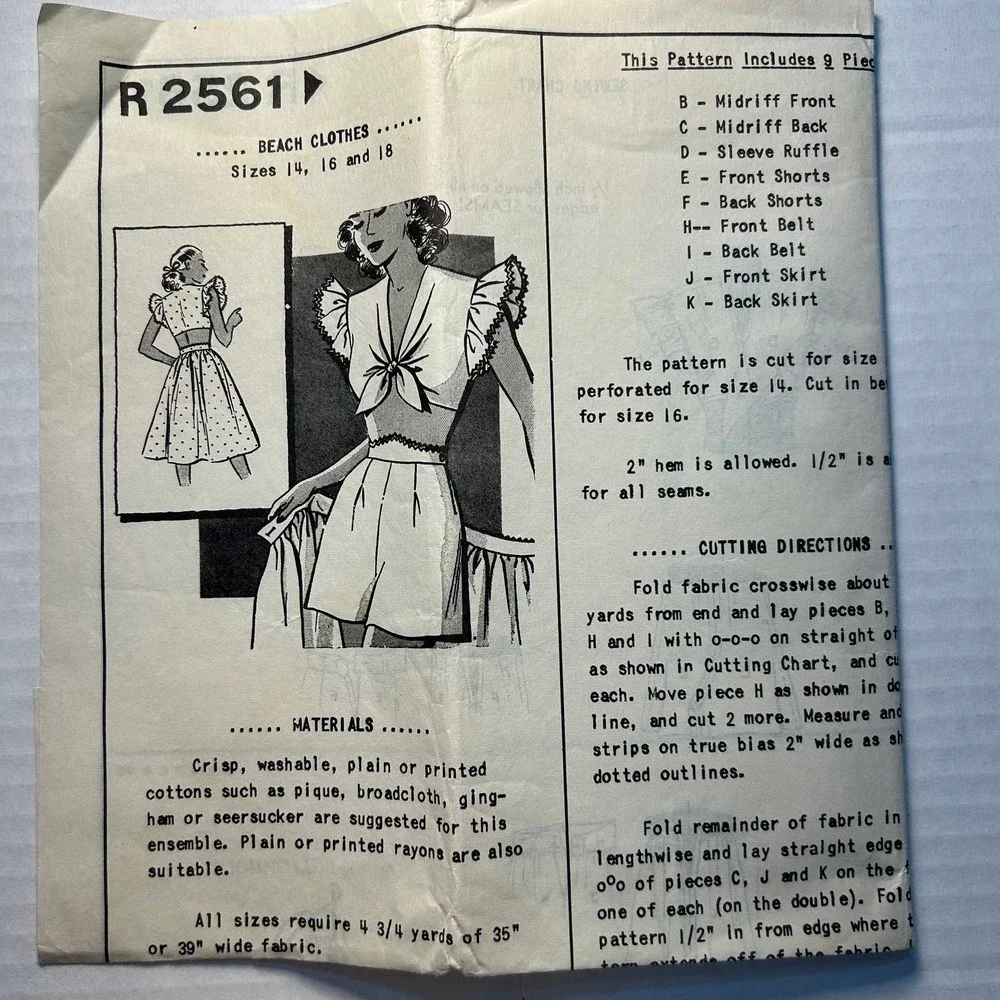 Mail Order fair patterns 1960