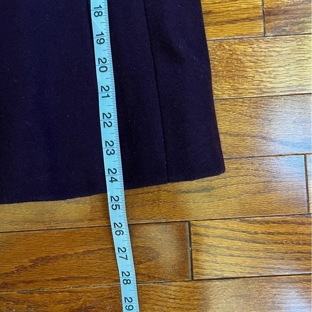 J.Crew | Wool Blend Zip Jacket Small‎ Burgundy Point Collar Utility Pockets
