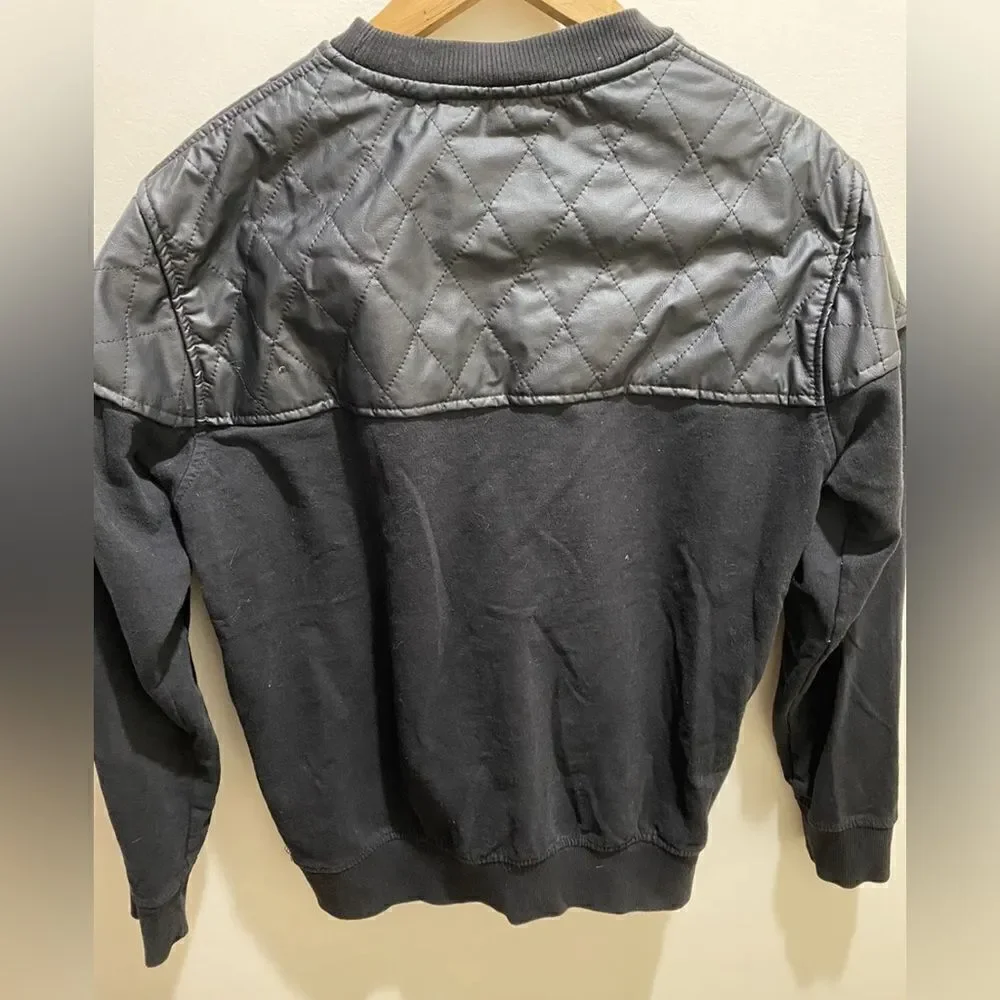 Parish Nation Mens Black LS Sweater L