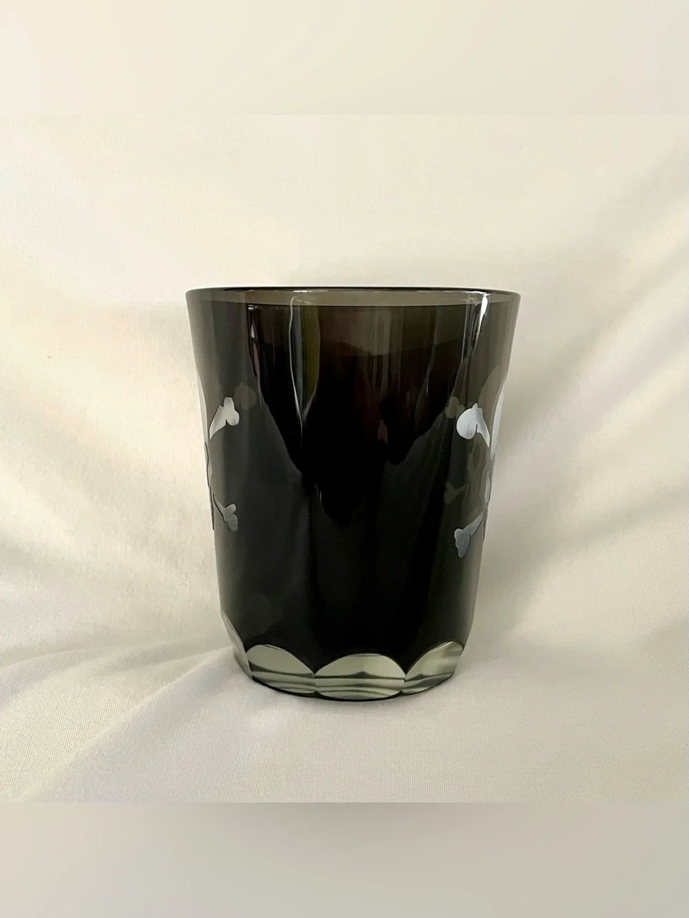 Williams Sonoma Double Old Fashioned Glass - Whiskey/Scotch/Skull & Crossbones