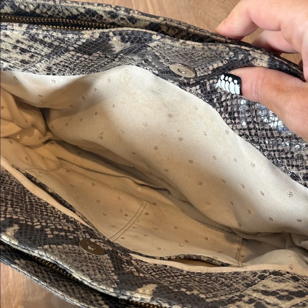 Kate Spade Chic Snakeskin Pattern Shoulder Bag purse quilted handbag designer