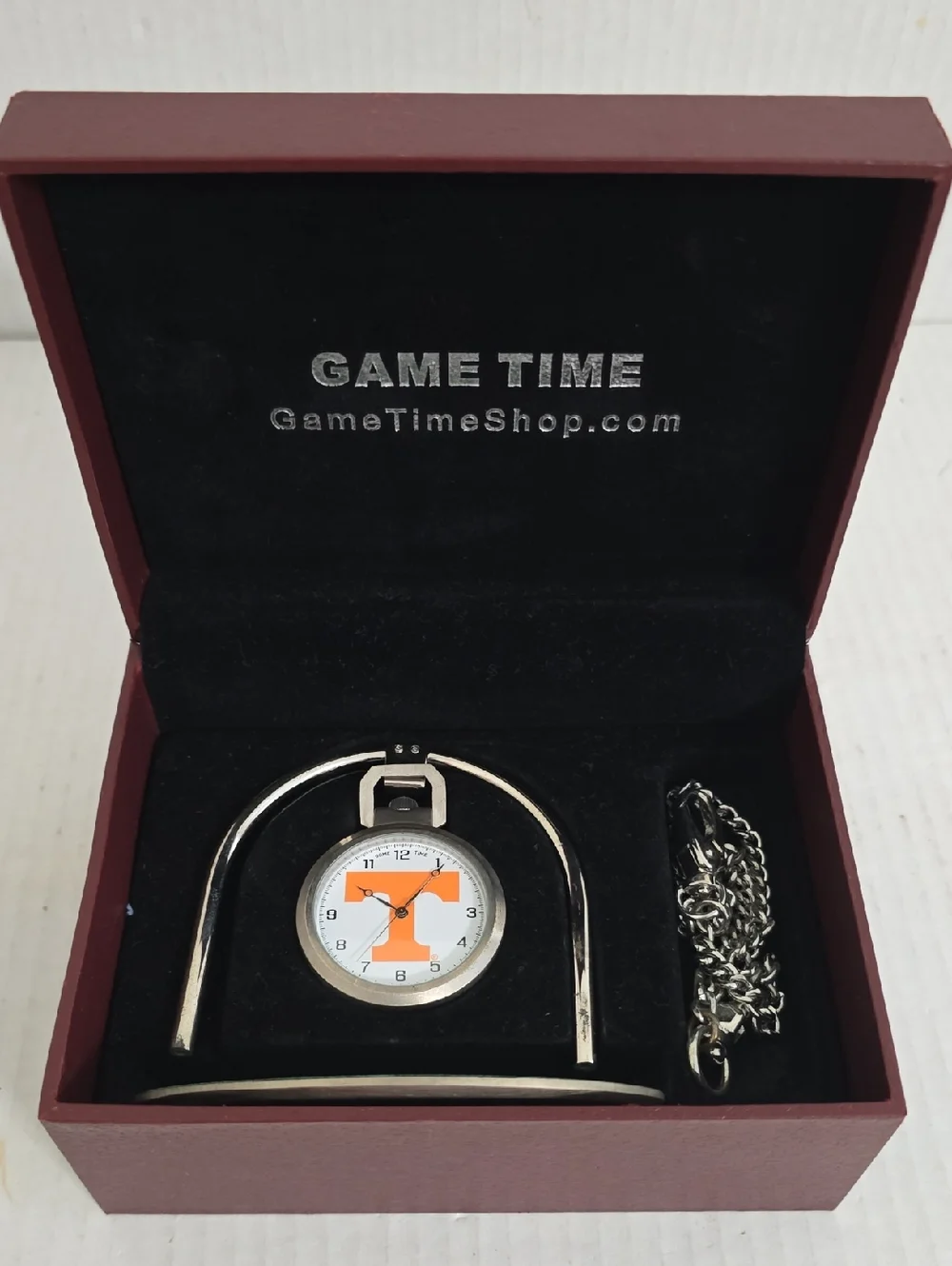 Game Time Tennessee Pocket Watch with Stand In Display Box