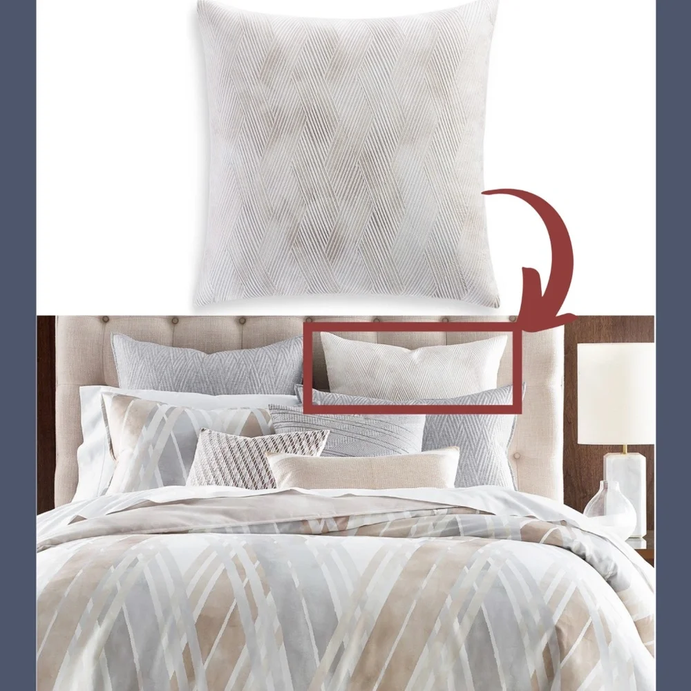 NEW Hotel Collection Lateral‎ Cotton (1) Euro European Pillow Sham
