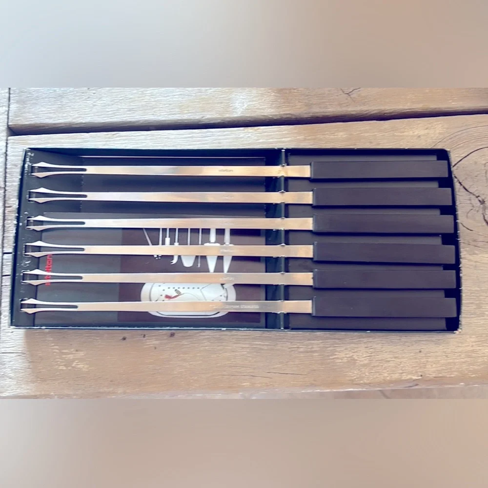 Designer Stainless Steel Fondue Fork Set. Classic | Elegant | Luxury | NWOT-New