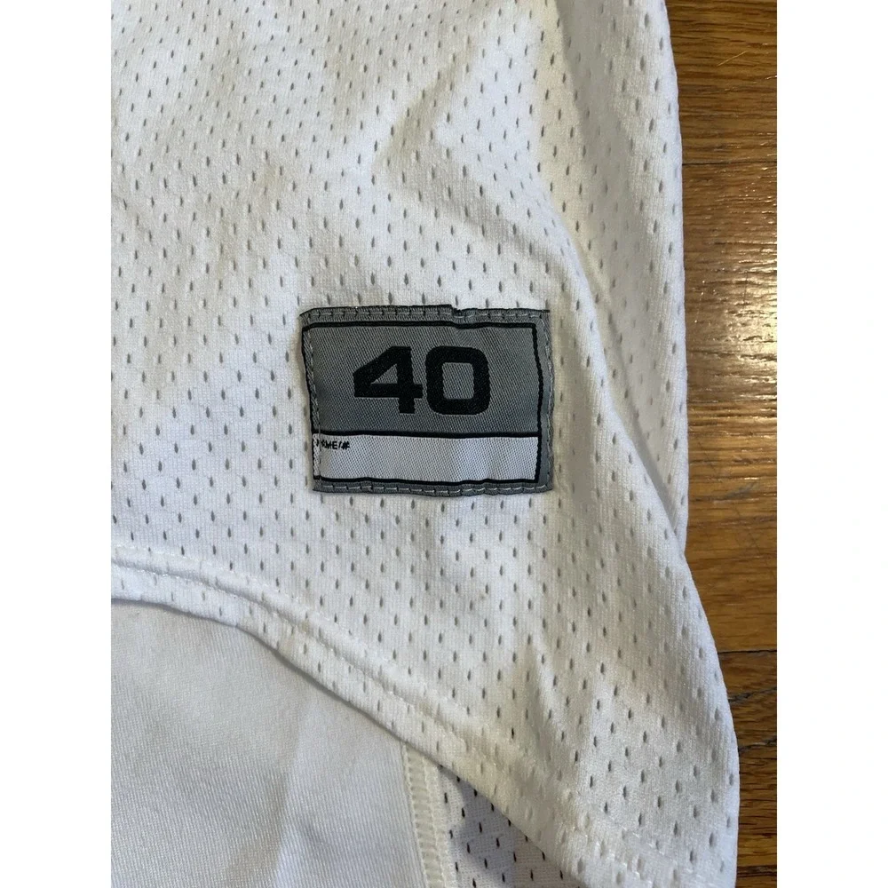 Nike Clemson Tigers Game Issue Football Jersey Size 40 Blank Line-Cut White