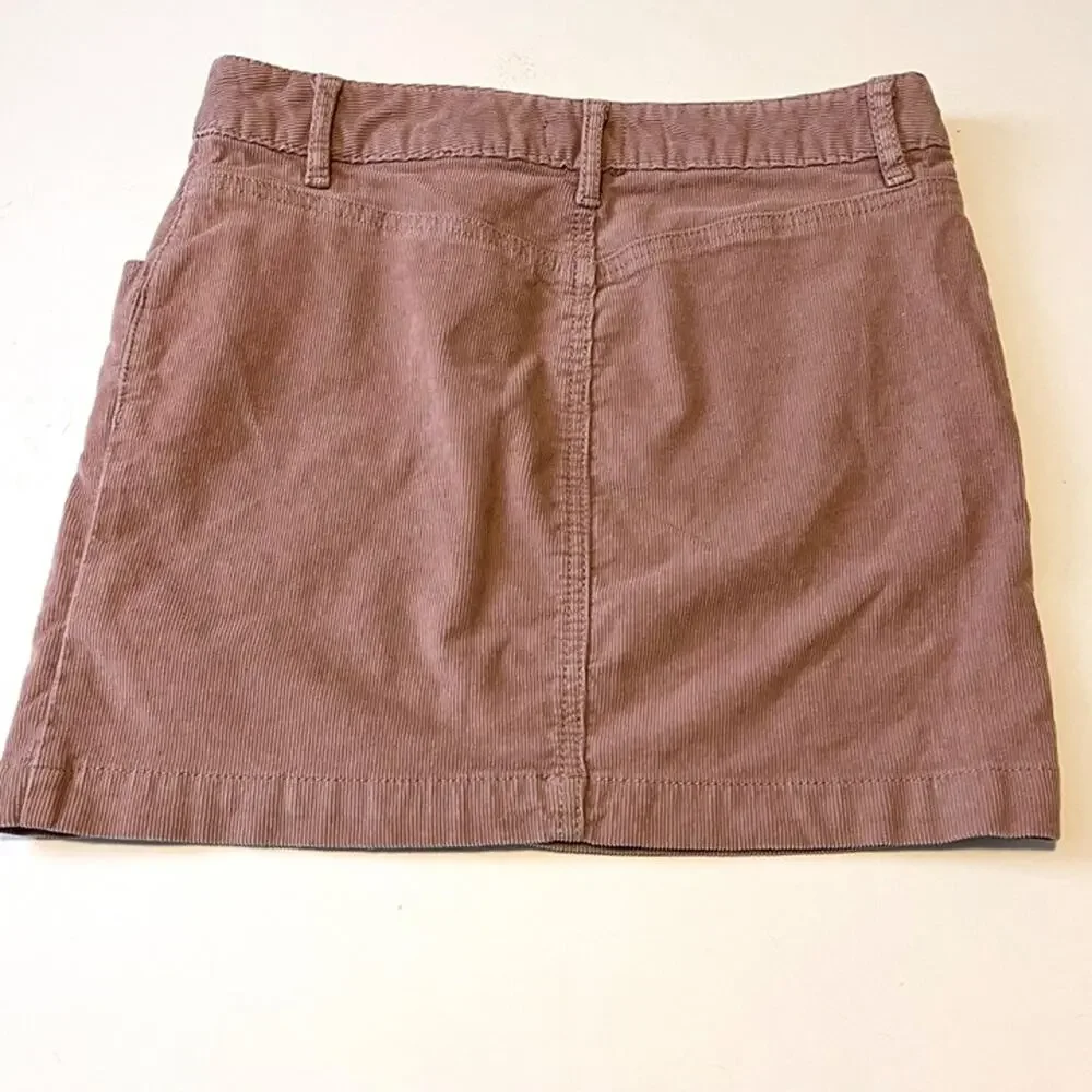 Urban Outfitters Pink Corduroy Mini Skirt Women's XS Soft Dusty Pink Cotton BDG