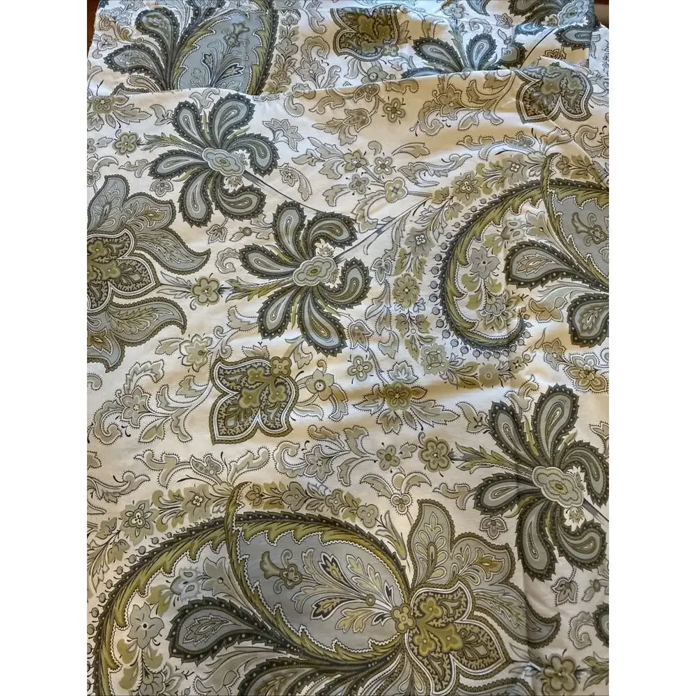 Pottery Barn CHARLIE Floral Paisley Full/Queen Duvet + One Sham Organic Cotton