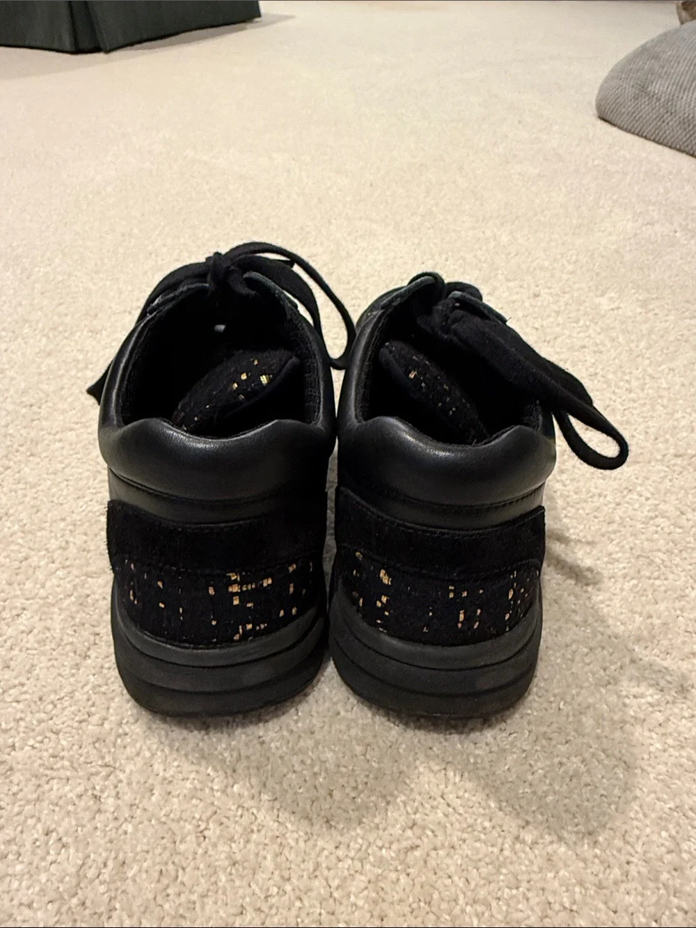 Chanel Tweed Velour and Leather Sneakers