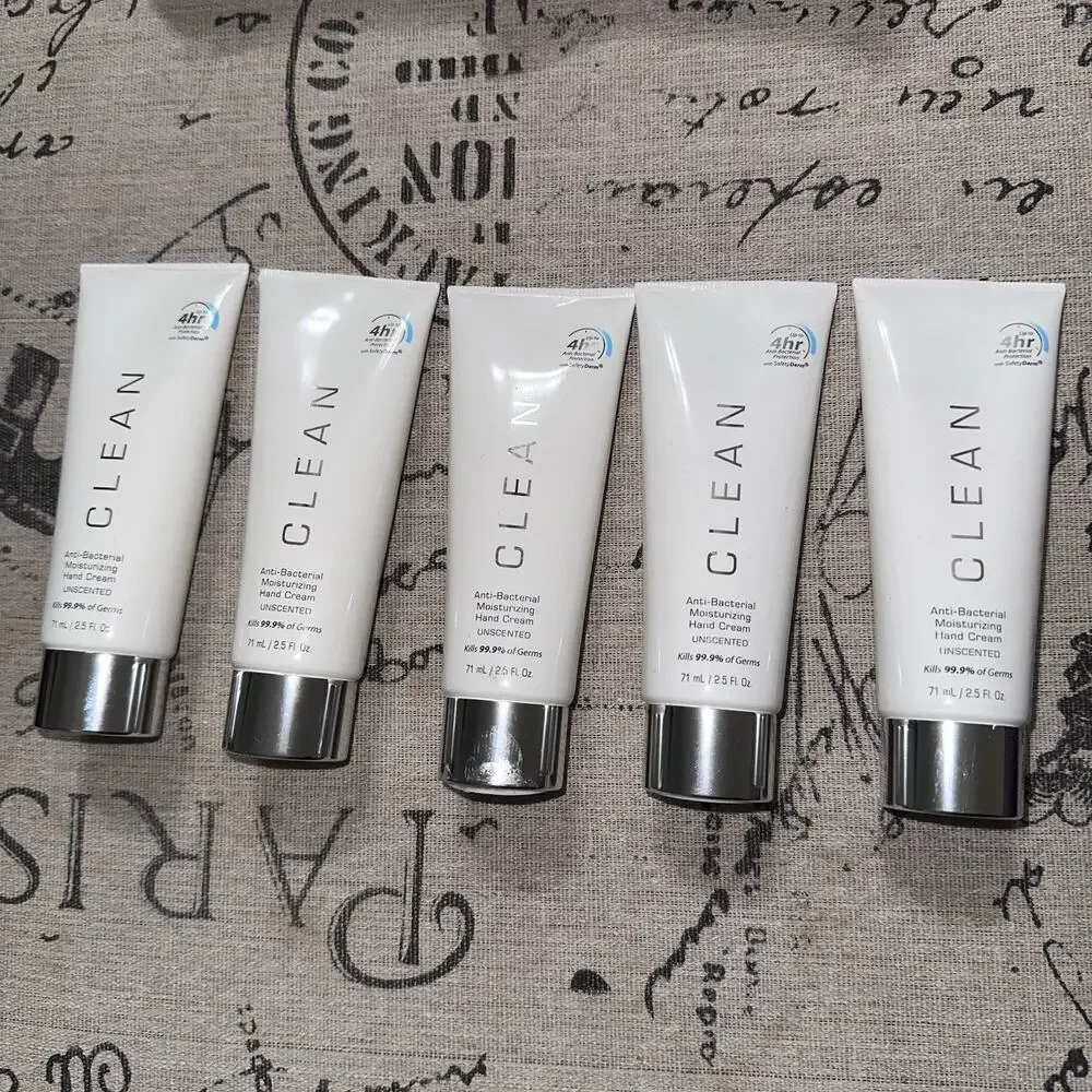 NEW CLEAN Lot Of 5 Tubes Unscented Moisturizer Sanitation Hand Cream 2.5 Oz