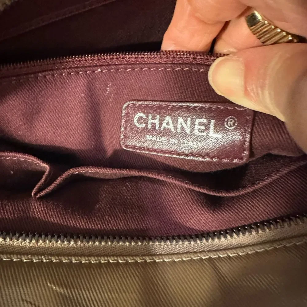 Chanel Tan Quilted Tote Bag with Structured Design