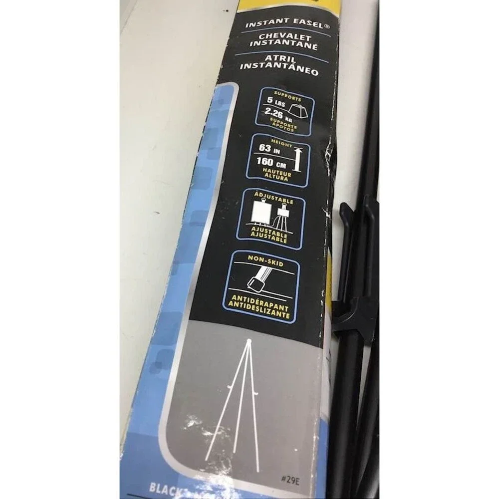 Quartet Instant Easel Folds Black Aluminum Supports 5 lbs 63