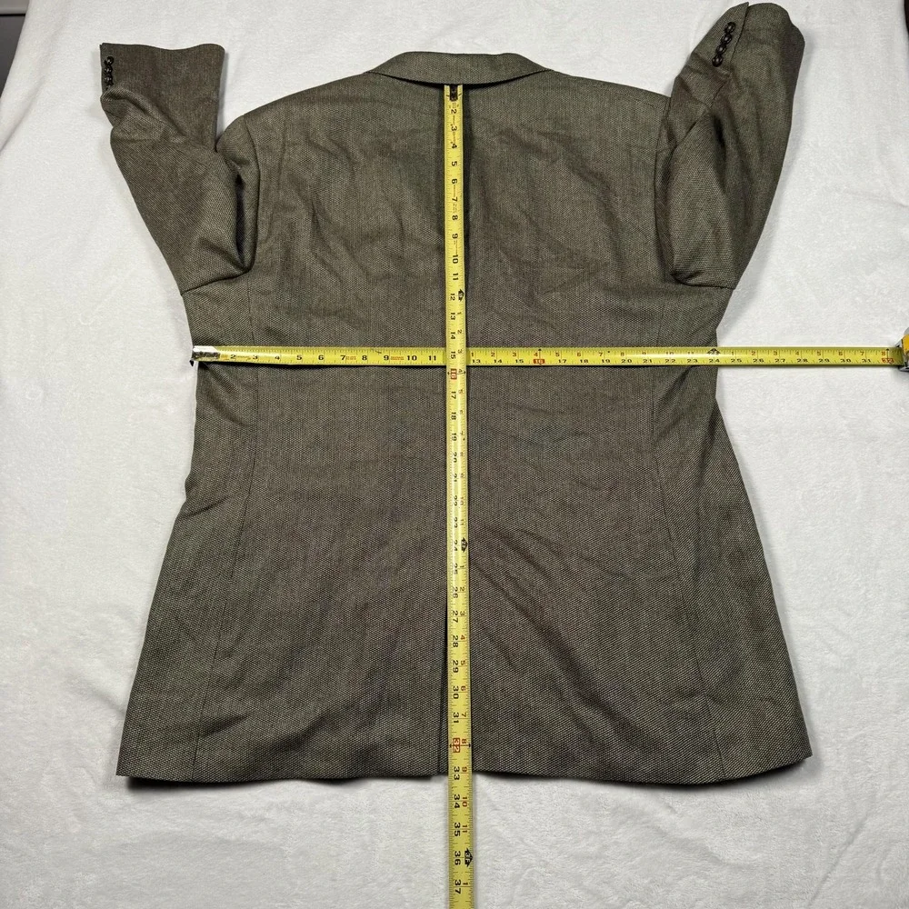 Jos‎ A Bank Blazer Mens 48L Brown Silk Wool Herringbone Sport Coat Jacket