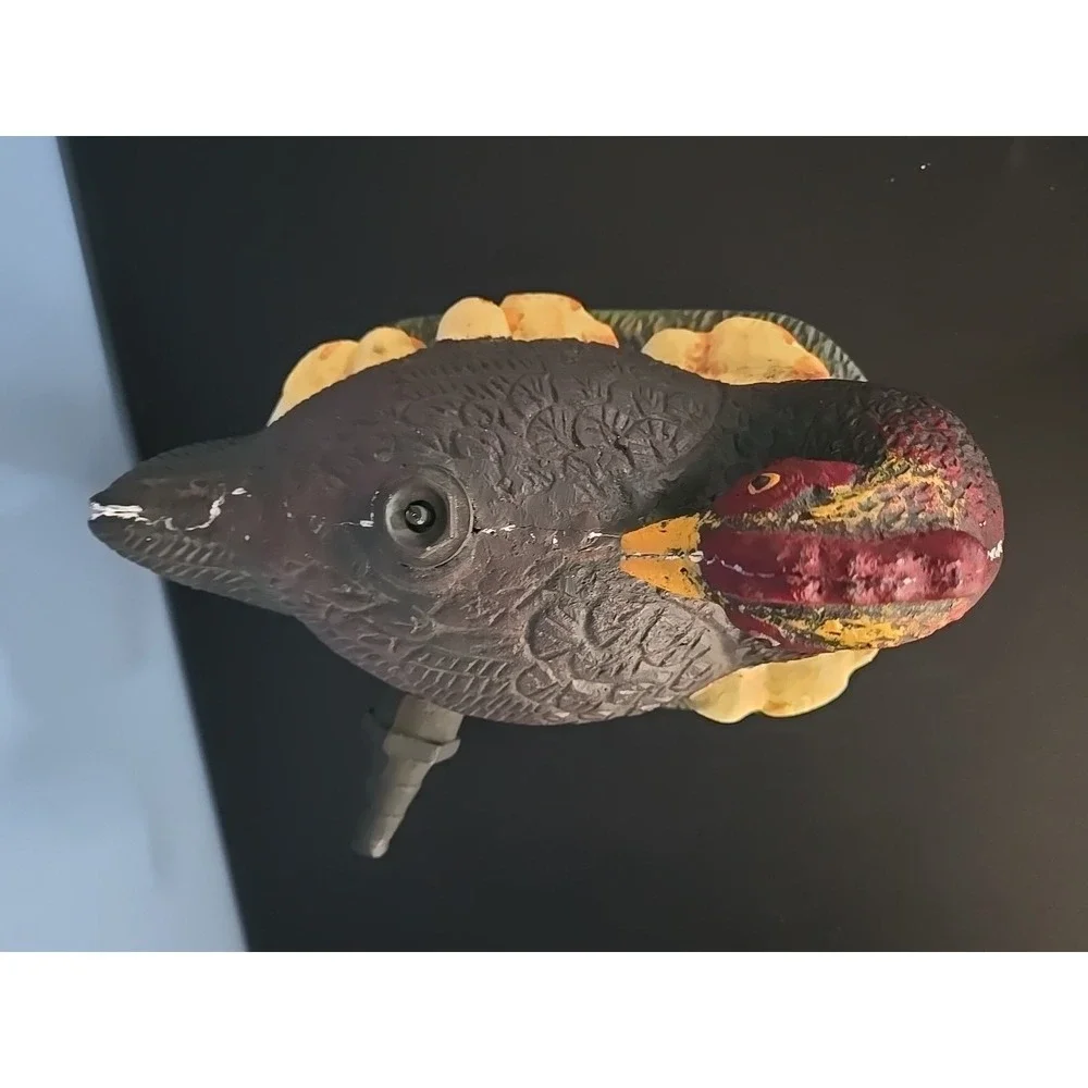 Vintage Cast Iron Painted Chicken Hen & Baby Chicks Metal Doorstop