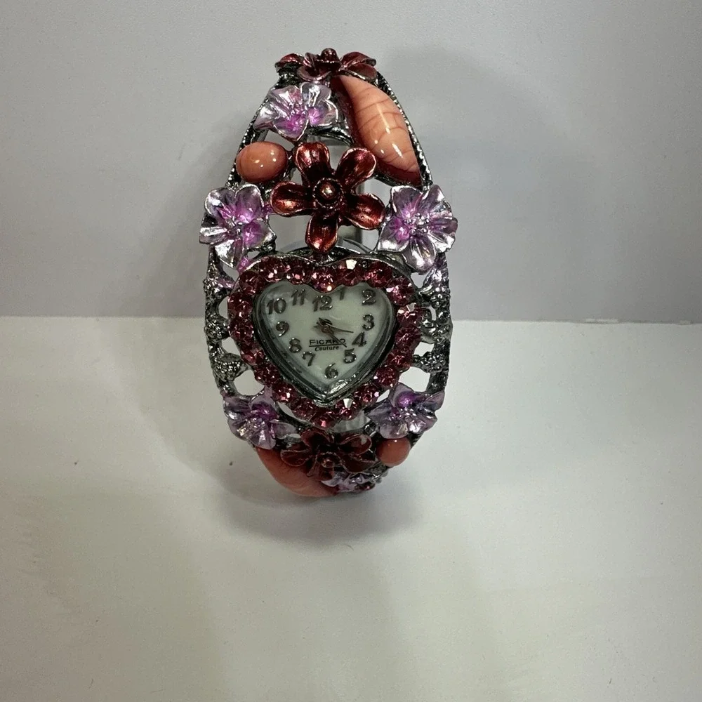 FIGARO COUTURE Bling Bangle Watch✨Lavender✨Pink✨Heart✨Flowers