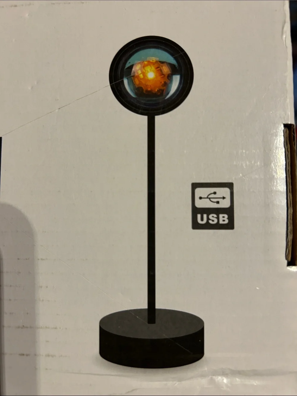 USB LED sunset Lamp in Black