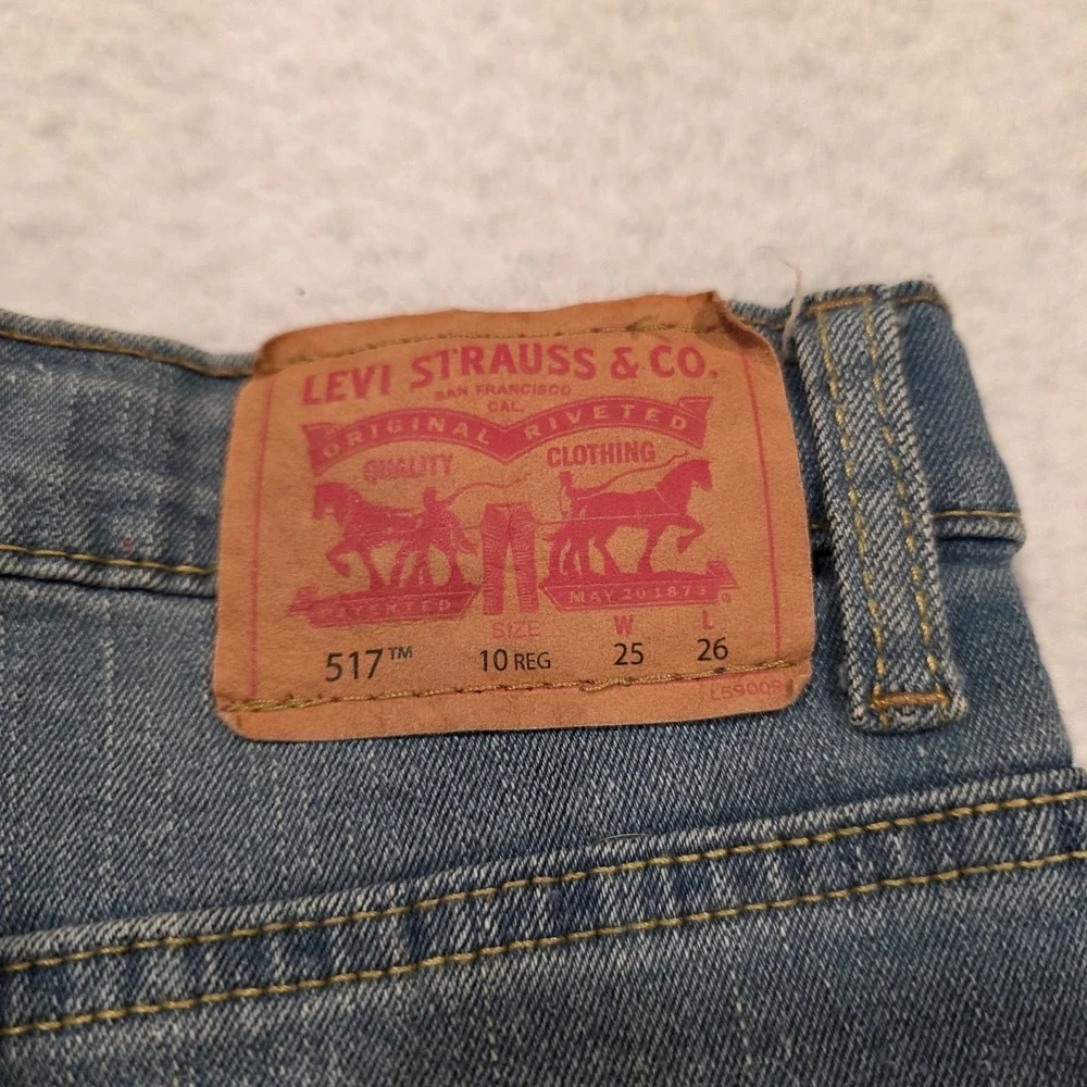 Levi's 517 Girls 10 Regular Bootcut Medium Denim Blue Jeans
