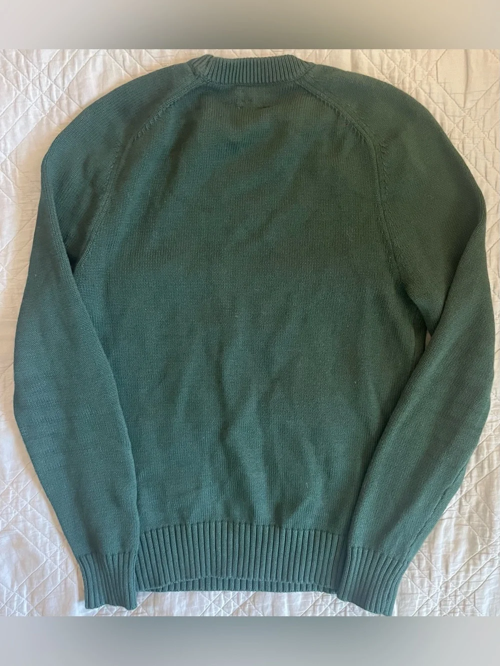 J. CREW Heritage cotton crewneck sweater in J. Crew Green Size S $98 BI841