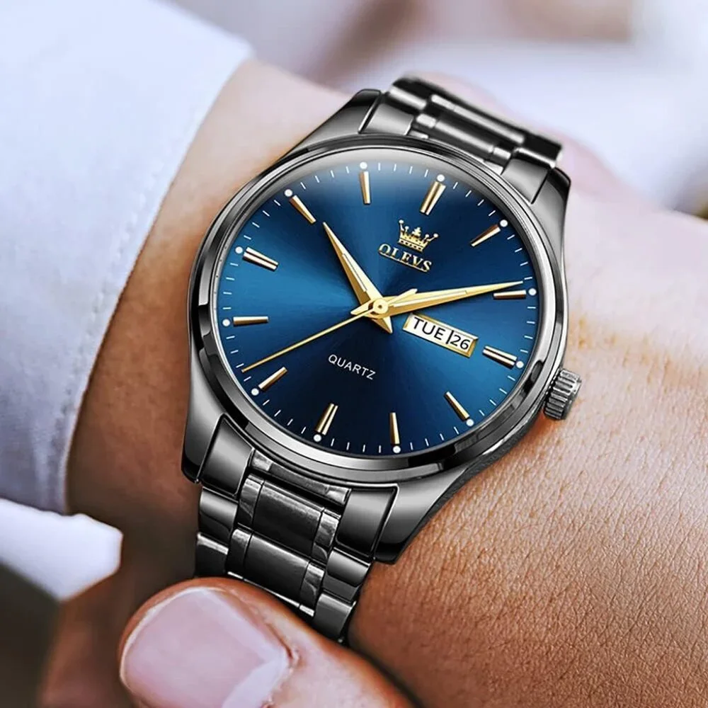 Olevs black stainless