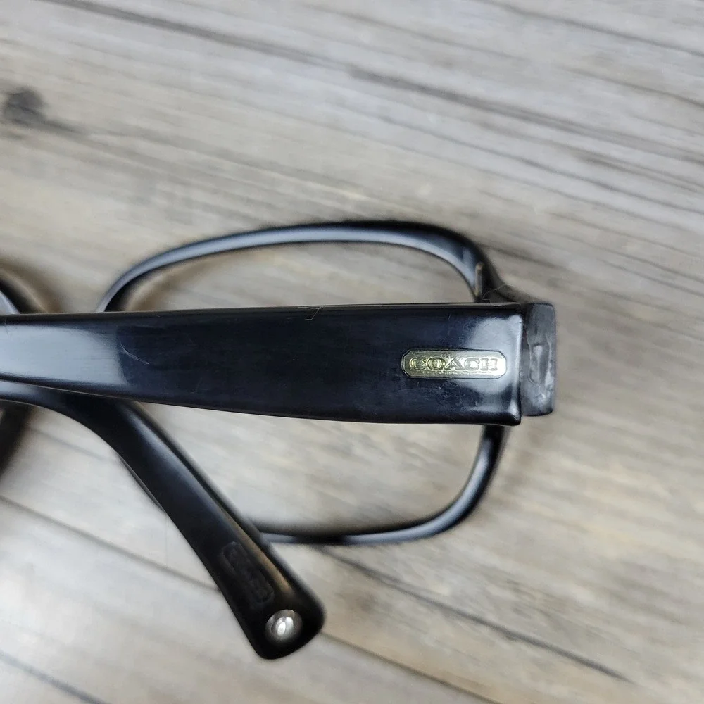 Coach Eyeglass Frames S436 Eva Black Signature Rhinestone Flower Women 53-16-135