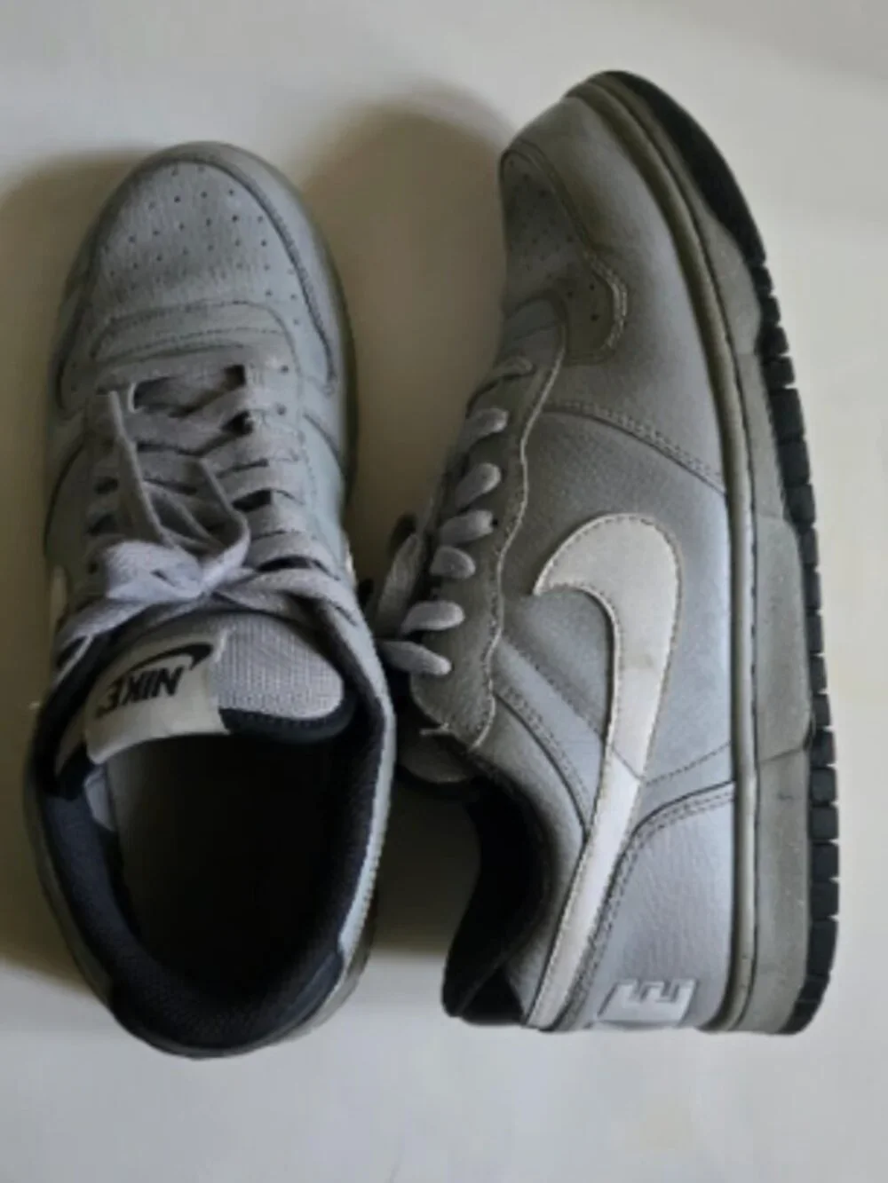 Nike Big Nike Low Grey White Retro Sneakers Size 8