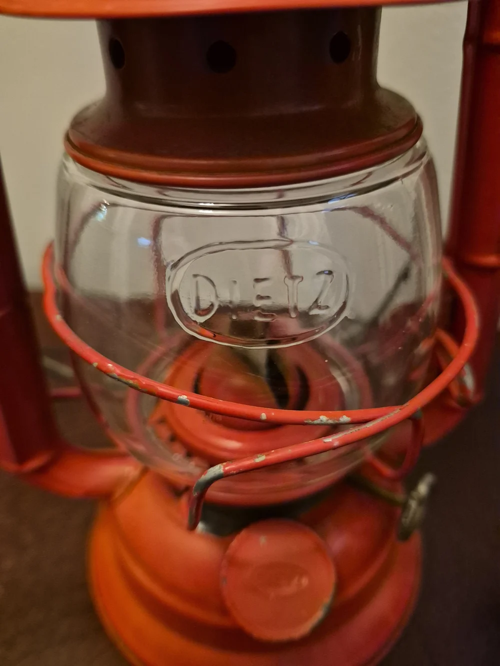 Classic Dietz Red 50 and Black 76 Metal Hurricane Lantern Pair