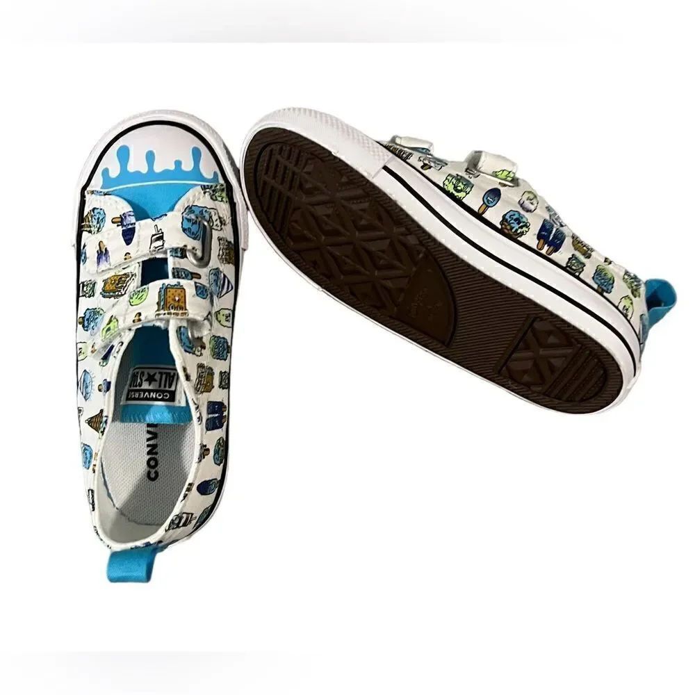 Converse Sneakers White/Baltic Blue/Lime Rave, NWT