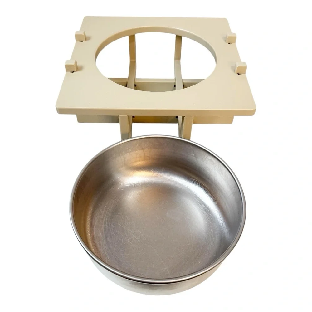 Basis Pet Stainless Steel Dog Bowl With Riser Stand Large