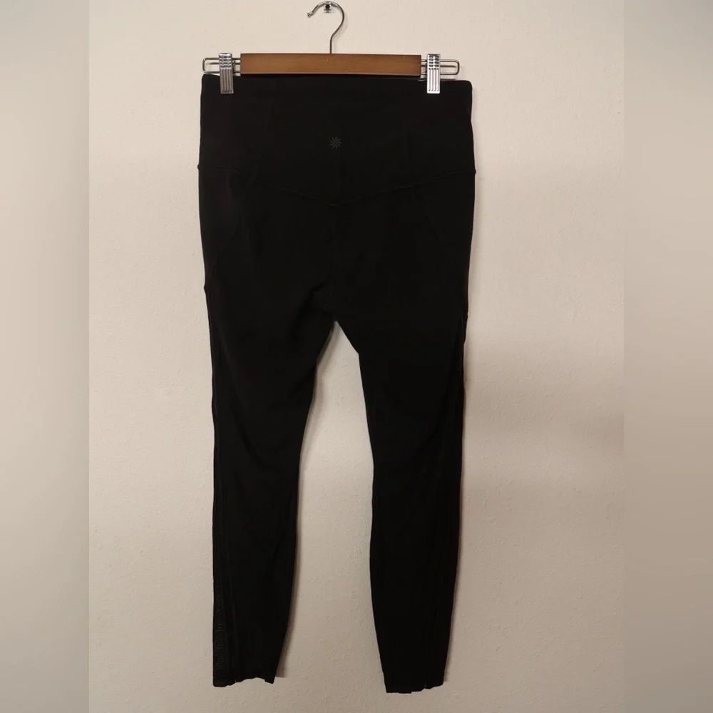 Athleta Shakti Mesh 7/8 Tight Black Size M High Rise Leggings