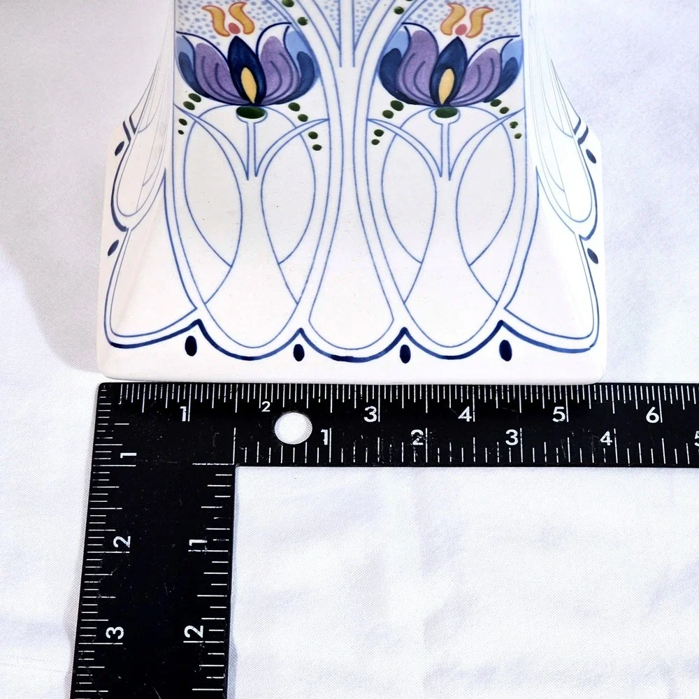 Royal Goedewaagen Amata Ceramic Mantel Clock‎ Hermle Quartz Handpainted Germany