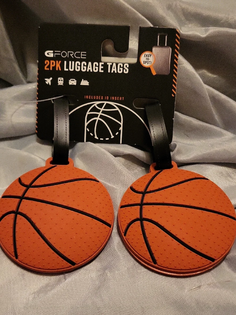 G force Orange Basketball Luggage Tags 2 Pack Brand New Lp S
