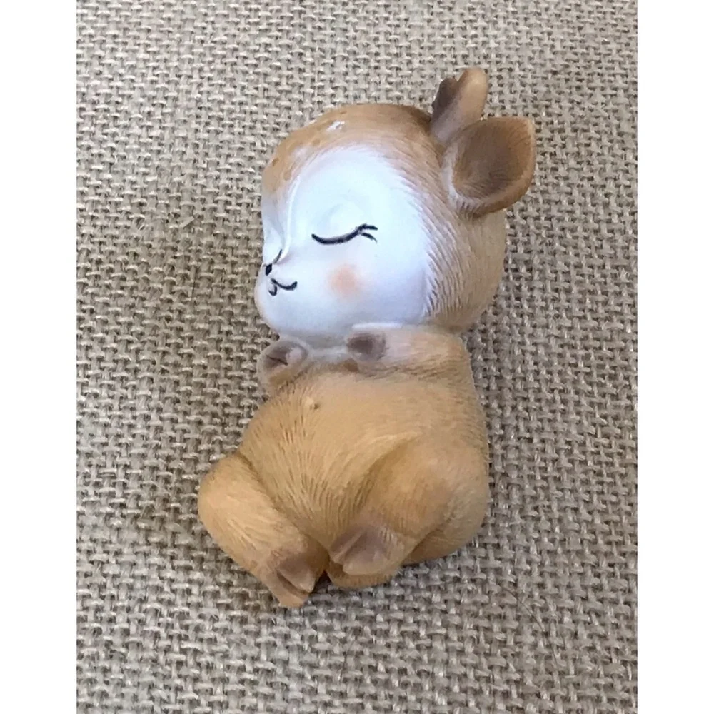 Elf Deer Resin Figurine Belly Up Storybook Fairy Core Fantasy Whimsical Kitsch