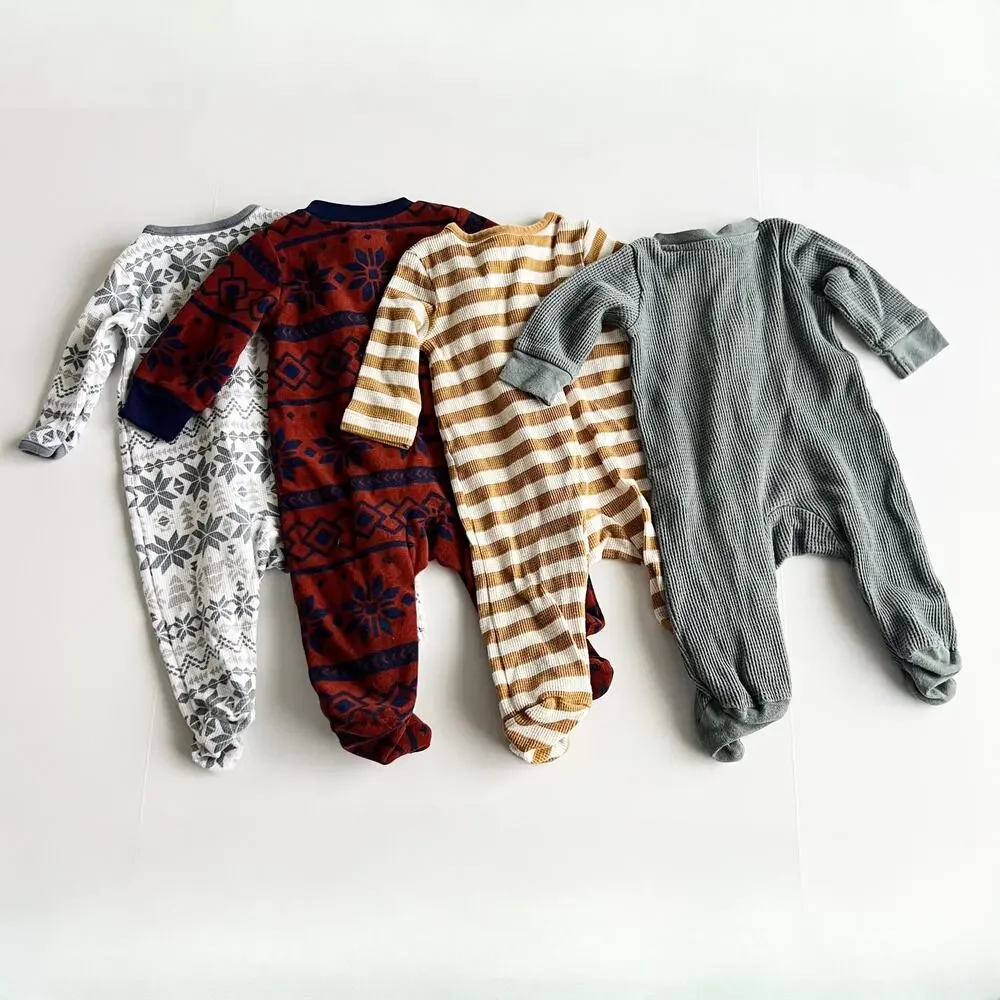 [Carter's] Bundle Two Way Zip Up Footie Sleep N' Play Pajamas Baby Size 3 Months
