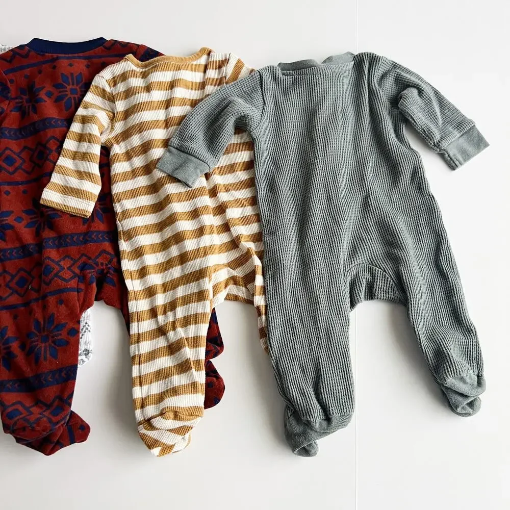 [Carter's] Bundle Two Way Zip Up Footie Sleep N' Play Pajamas Baby Size 3 Months