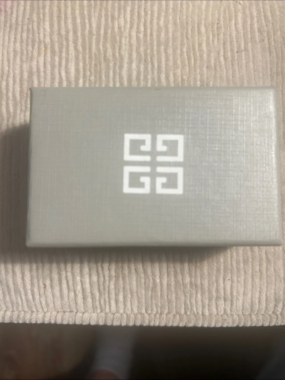 Vintage 1977 Givenchy 4G Logo Square Cufflinks Gold Plated Original Box