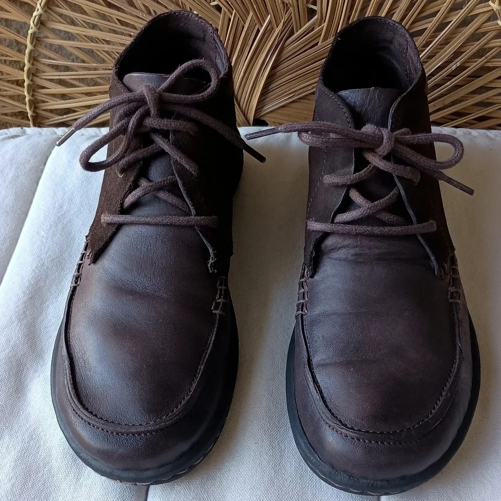 Men's Brown Leather Boots_11W