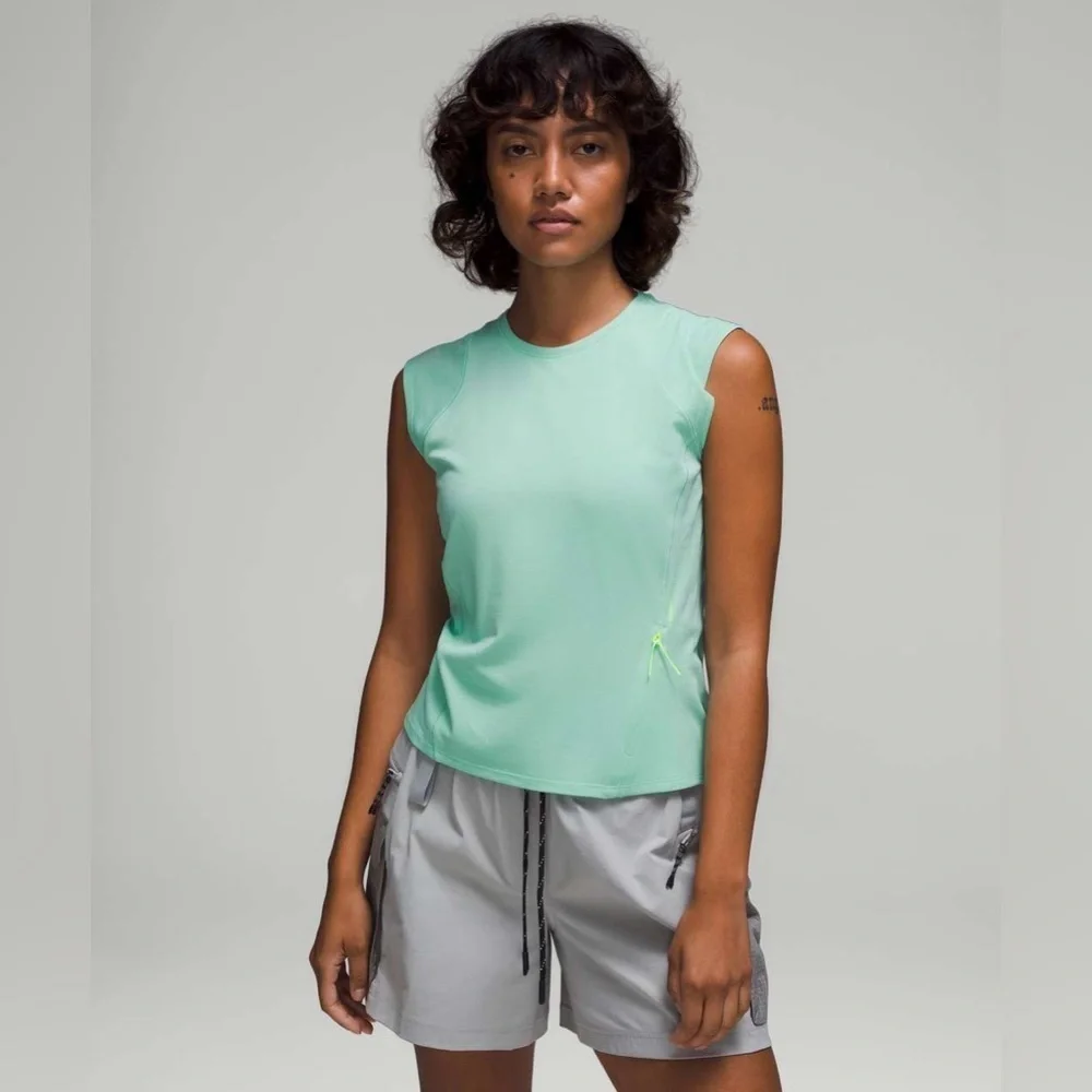 Lululemon Cap Sleeve Hiking Tank Top Wild Mint