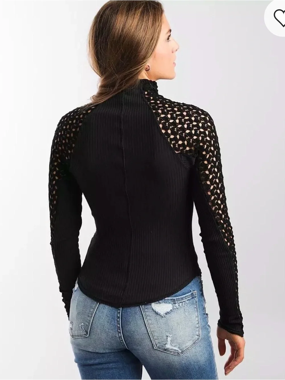 NWT Free People Clemente Mock Neck Top