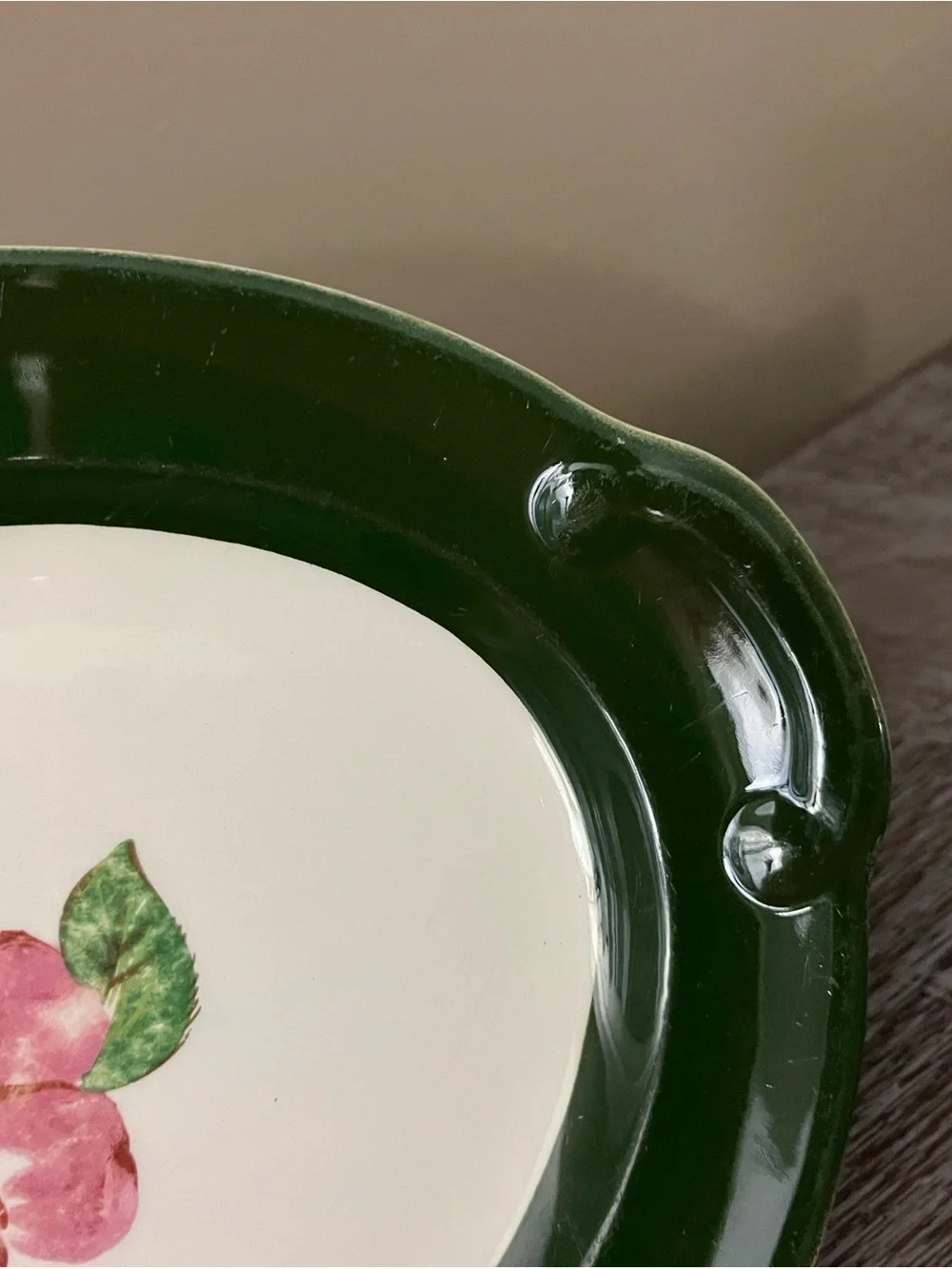 Vintage Taylor, Smith & Taylor (TS&T) oval handled ceramic serving platter