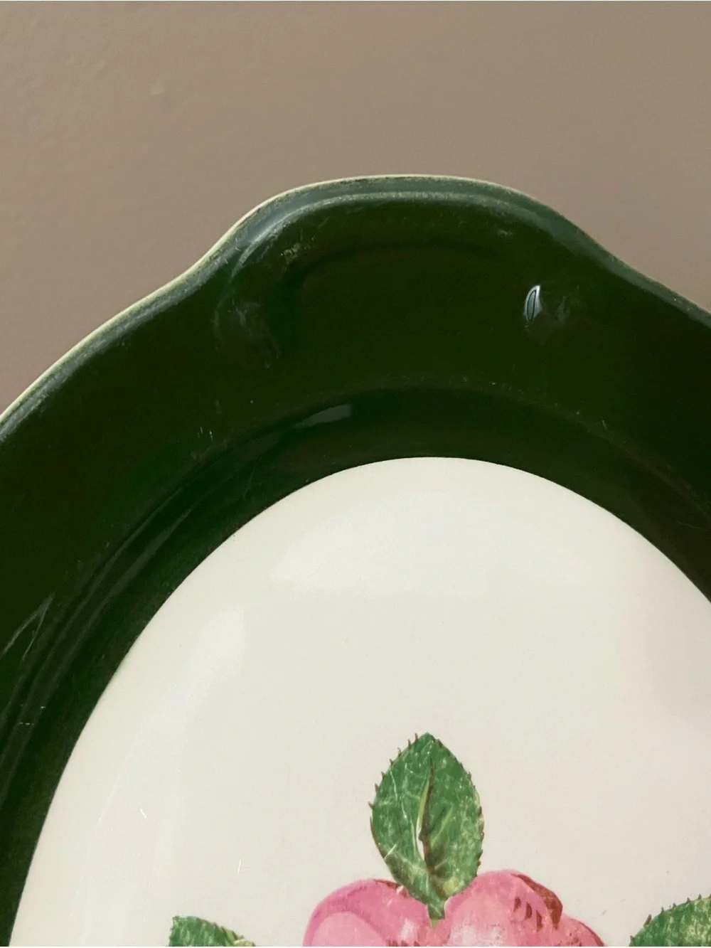 Vintage Taylor, Smith & Taylor (TS&T) oval handled ceramic serving platter