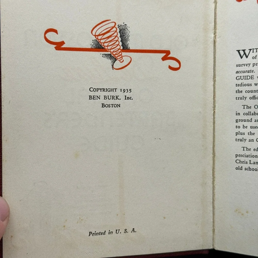 Vintage 1935 Old Mr. Boston Deluxe Official Bartenders Guide Hardcover Book