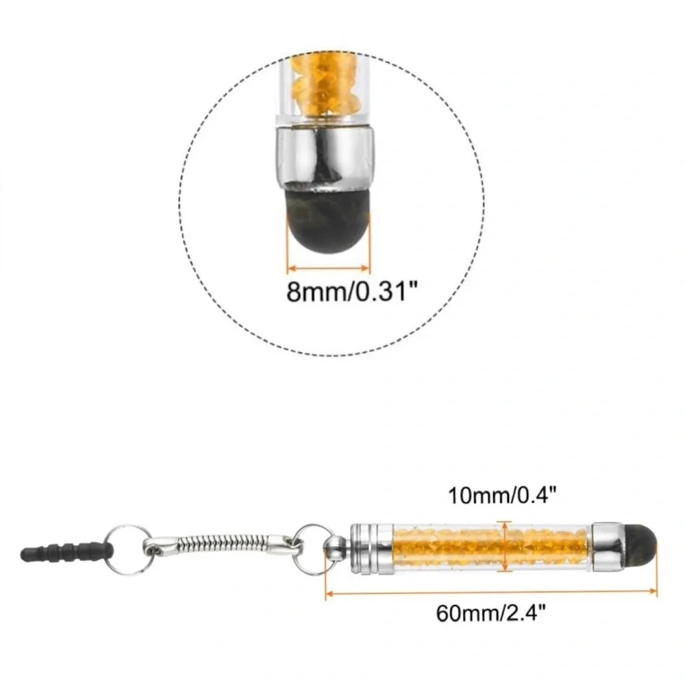 💞 New Gold Mini Stylus Pen for Touchscreen Devices with Headphone Jack Plug