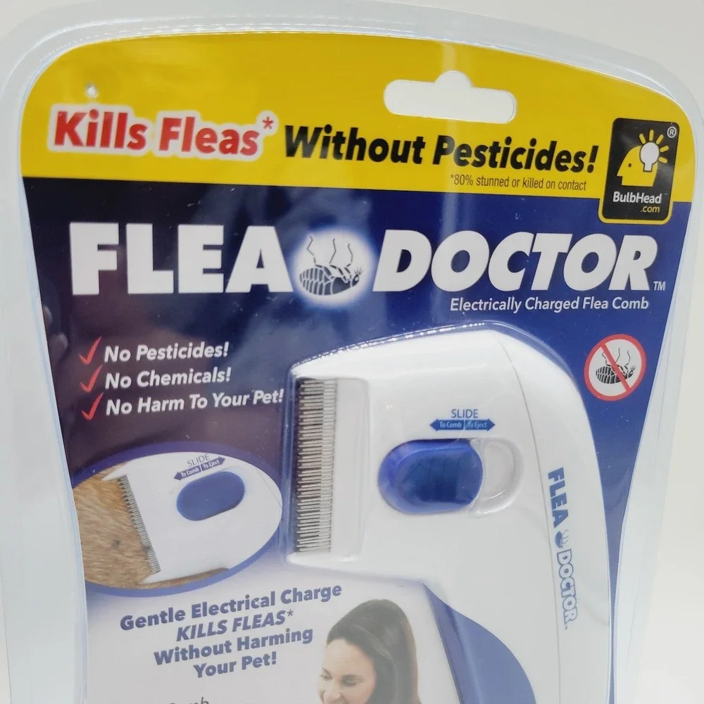 Flea Doctor Electric Flea Comb for Dogs Cats – As Seen on TV – New in Box