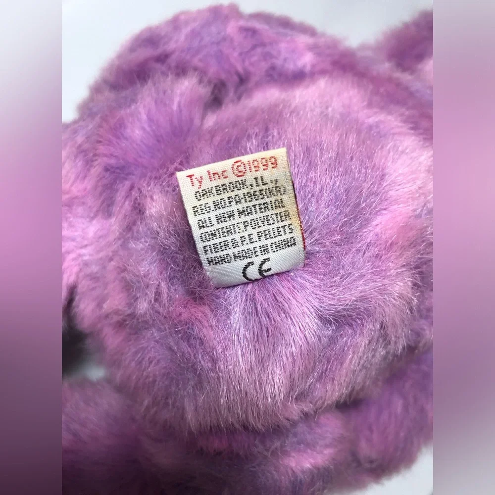 1999 Ty Classic Beanie Babies LILACBEARY Lilac Bear With Tags 14